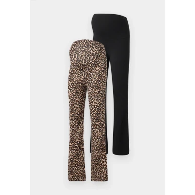 Afbeelding van ONLY Maternity Olmlovely LEO Flared PANT 2 PACK Legging, Dames, Maat: Small, Black