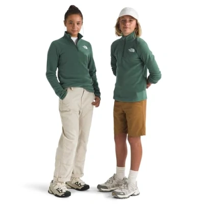Afbeelding van The North Face TEEN Glacier ZIP Unisex Fleece trui voor kinderen, Maat: 155 160, Duck green