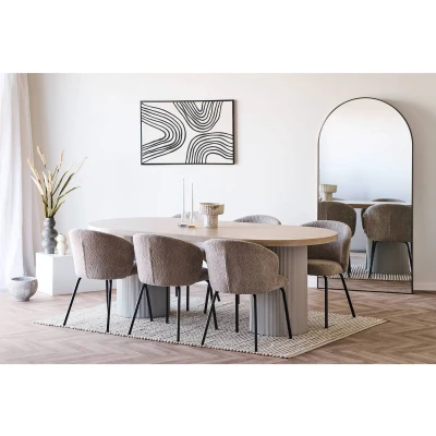Afbeelding van House Nordic Eettafel ZandNaturel MDF 220x100x75cm Solva