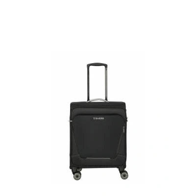 Afbeelding van travelite Handbagagekoffer met 4 wielen voor Lufthansa, Oostenrijks + Swiss, geïntegreerd cijferslot, boordtrolley, jetpack: compacte zachte bagage, trolley opsteekfunctie, 55 x 40 23 cm, 41 l