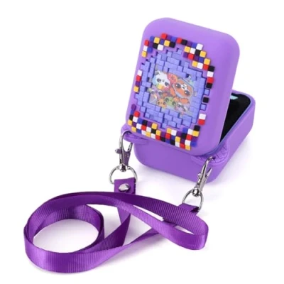 Afbeelding van BLOOOK Bitzee digitale interactieve huisdierhoes siliconen, telefoonhoes huisdiercase van vloeibare krasbestendige beschermhoes voor Digital Pet (paars)