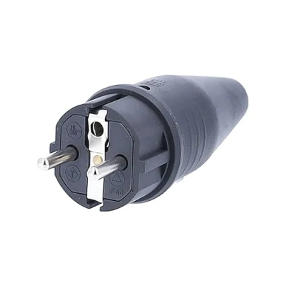 Afbeelding van AS Schwabe 60412 Stekker met randaarde Massief rubber 230 V Zwart IP44