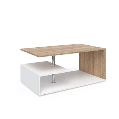 Afbeelding van Vicco Salontafel &quot;Guillermo&quot;, Wit/Sonoma, 91 x 41 cm