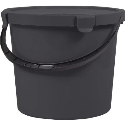 Afbeelding van Plast Team Berry Emmer met deksel Donkergrijs / 10L