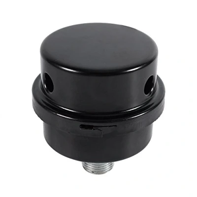 Afbeelding van luchtcompressor, geluiddemper, zwart metaal, aanzuigfilter, geluidsdemper, schroefdraad 3/8 inch, 16 mm, voor reserveonderdelen, compressor luchtfilter