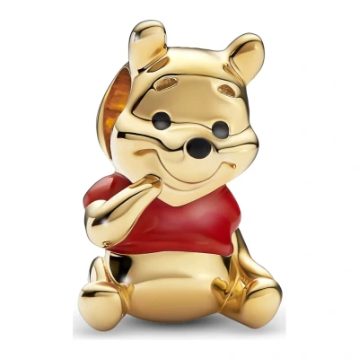 Afbeelding van Pandora 762212C01 Disney Winnie the Pooh Bear Bedel Bedels horloge GoudkleurRood