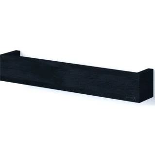Afbeelding van Looox wooden shelf box 60 cm eiken black bodemplaat mat zwart wshbox60blmz
