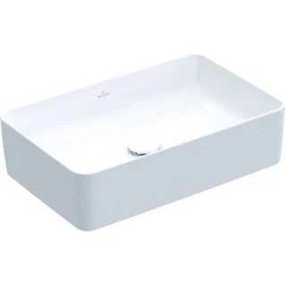 Afbeelding van Villeroy &amp; Boch Collaro opzetwastafel rechthoekig wit (56 x 36 cm)