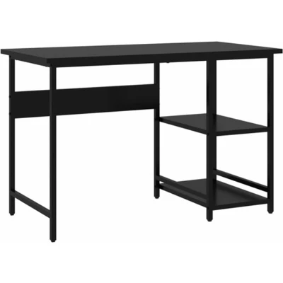 Afbeelding van vidaXL Computerbureau 105x55x72 cm MDF en metaal zwart