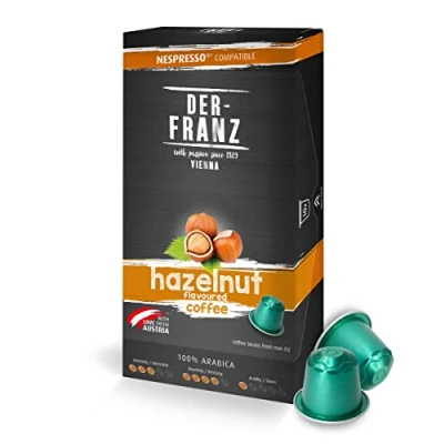 Afbeelding van Der Franz Nespresso compatibele koffiecapsules, 1 x 10 capsules, hazelnootsmaak