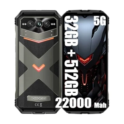Afbeelding van DOOGEE VMAX Pro 5G Rugged Smartphone, 22000 mAh accu, 32 GB + 512 GB, 6,58 inch FHD+, 108 MP Triple AI camera (20 nachtzicht) 16 MP, Android 14 waterdichte mobiele telefoon, NFC grijs