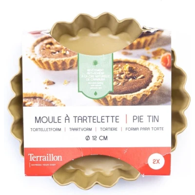 Afbeelding van Terraillon Set van 2 Tartelettevormen Ø12 cm (Gemaakt in Italië)