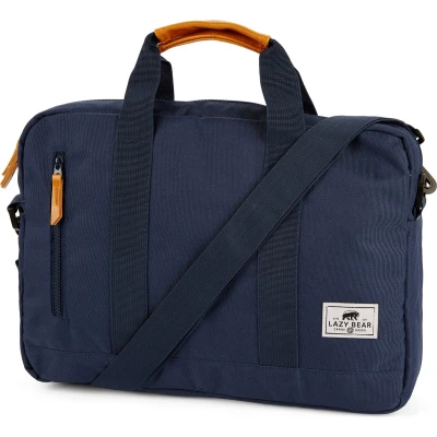 Afbeelding van Lazy Bear Logan marineblauwe laptoptas voor heren