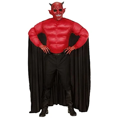 Afbeelding van Widmann Duivel Kostuum Super Red Devil Rood, Zwart Large Halloween Verkleedkleding