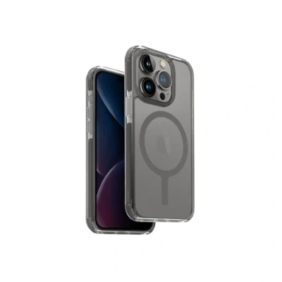 Afbeelding van UNIQ hoesje Combat iPhone 15 Pro 6.1 Magclick Charging grijs/vorstgrijs