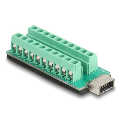 Afbeelding van Delock USB Typ E Key A Buchse zu Terminalblock Adapter 20 Pin HQ pro