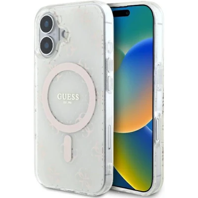Afbeelding van Guess GUHMP16MH4DTEH iPhone 16 Plus 6,7&quot; wit/wit hardcase IML 4G Achtergrond MagSafe