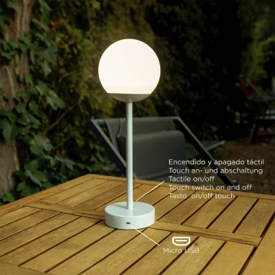 Afbeelding van Newgarden Norai Slim LED tafellamp, messing