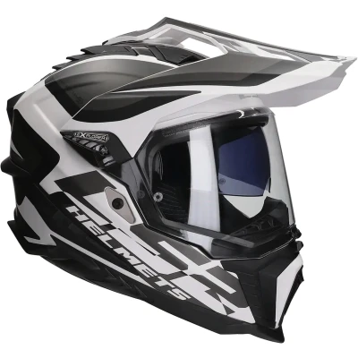 Afbeelding van LS2 MX701 Explorer Alter Matt Motorcross helm, zwart wit, afmeting 2XL voor man