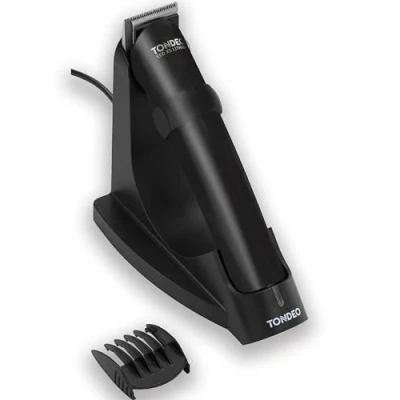 Afbeelding van TONDEO ECO XS LITHIUM BLACK Tondeuse, baardtrimmer voor heren, inclusief laadstation en opzetkam 5 verschillende snijlengtes, tondeuse baard contouren