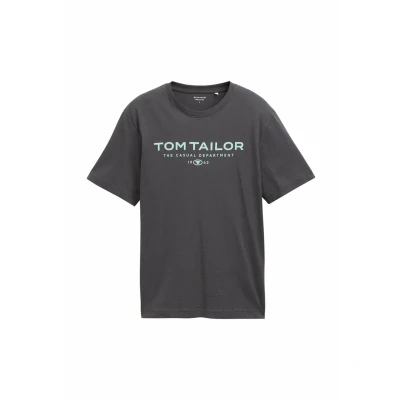 Afbeelding van TOM Tailor Tshirt print, Heren, Maat: Small, Tarmac grey