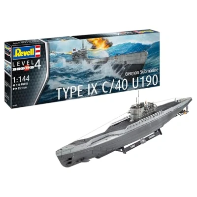 Afbeelding van Revell RV05167 Kit 1:144 Duitse onderzeeër Type IX C/40 (U190), ongeverfd