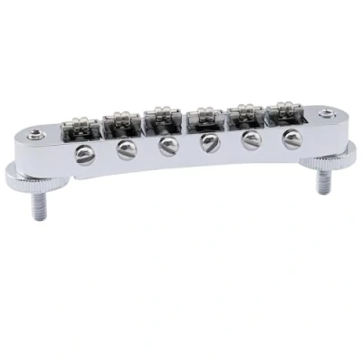 Afbeelding van Musiclily Pro 10,4mm Gitaar Roller Bridge ABR Tune O Matic Brug met M4 Studs voor Les Paul stijl Elektrische Gitaar, Chroom