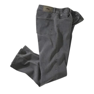 Afbeelding van ATLAS FOR MEN herenjeans regular stretch rechte snit herenbroek verkrijgbaar in grote maten, grijs, 52