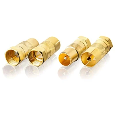 Afbeelding van SEBSON SAT Antenne Adapter Set 2x F Connector naar Coax Stekker (IEC), Bus (IEC) Antennekabel