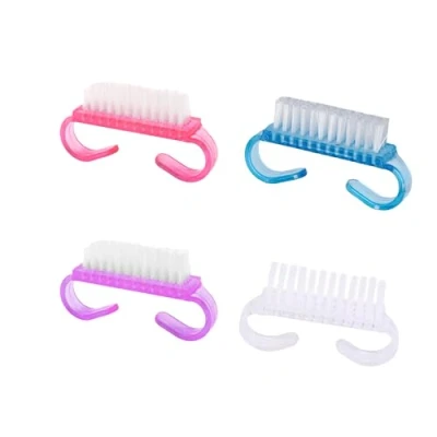 Afbeelding van Nagelborstels, 4 Stuks Handvat Nagelborstel, Kunststof Reinigingsborstel, Handwasborstel, Stofreinigingsborstel, Voor Het Reinigen Van Nagels, Mini Manicure Pedicure Gereedschap