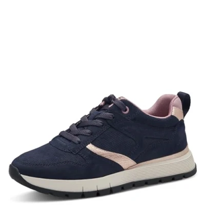 Afbeelding van Tamaris Dames 1 23728 41 sneakers, Navy Comb, 37 EU, Kam, EU