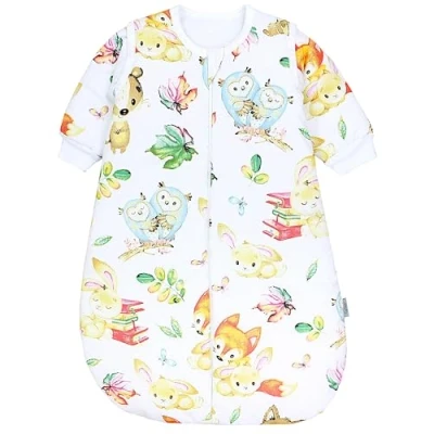 Afbeelding van TupTam baby all season slaapzak rond OEKO TEX gecertificeerde materialen met afneembare mouwen 2,5 TOG unisex, Vos Uil Konijn, 68 74