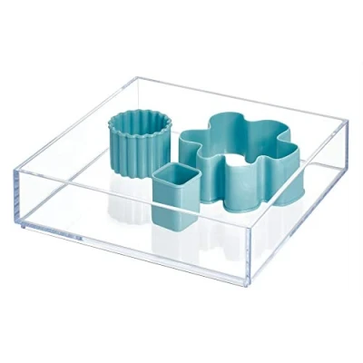Afbeelding van iDesign Ladenorganizer, grote lade van kunststof voor bestek en andere benodigdheden, doorzichtig