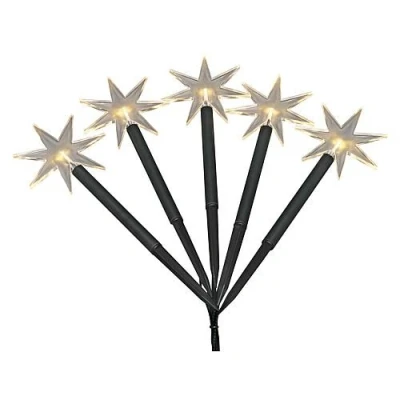 Afbeelding van Tuinsteker kerst Konstsmide 5 stuks (5 LEDs, 24 cm, Ster)