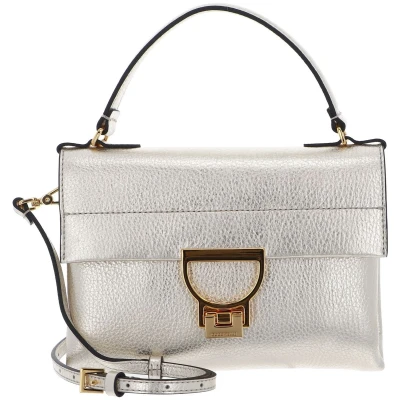 Afbeelding van COCCINELLE Leren Handtas Schoudertas Arlettis Handbag Pale Gold Goudkleurig