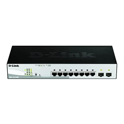 Afbeelding van D Link DGS 1210 08P Managed L2 Gigabit Ethernet (10/100/1000) Power over (PoE) Zwart