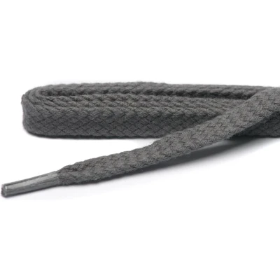 Afbeelding van Cordial Schoenveters donkergrijs plat veterlengte 120 cm 6 8 gaatjes