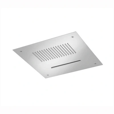 Afbeelding van HotBath Mate inbouwhoofddouche 38x38cm vierkant met cascade Chroom