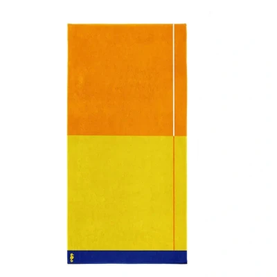 Afbeelding van Strandlaken Seahorse Block Yellow
