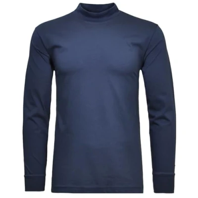 Afbeelding van RAGMAN Heren opstaande kraag shirt lange mouwen, Nachtblauw 079, XXL