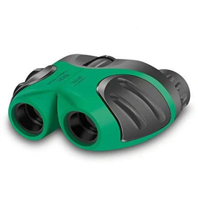 Afbeelding van BIBOYELF Cadeaus voor 3 12 jaar oude jongens, compacte 8 x 21 schokbestendige verrekijker vogels kijken, kindertelescoop tieners, speelgoed jongens (groen)