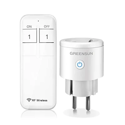 Afbeelding van GreenSun draadloze stopcontacten met afstandsbediening, stopcontact 16 A, 3680 W, stopcontact, afstandsbediening binnen, smart