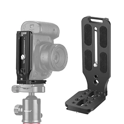 Afbeelding van NEEWER L vorm Quick Shoe QR verticale cameraplaat houder met schroef 1/4 inch Arca Swiss compatibel DJI Osmo Ronin Zhiyun Canon Nikon Sony DSLR camera (zwart)