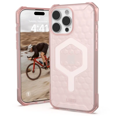 Afbeelding van Apple iPhone 16 Pro Max MagSafe Hoesje Siliconen en TPU (zacht) UAG Softcase/Backcover Roze Telefoonhoesje Shockproof/Valbescherming