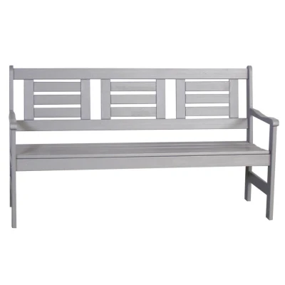 Afbeelding van Tuinbank Boulogne Wit 3 personen Grenen 155cm