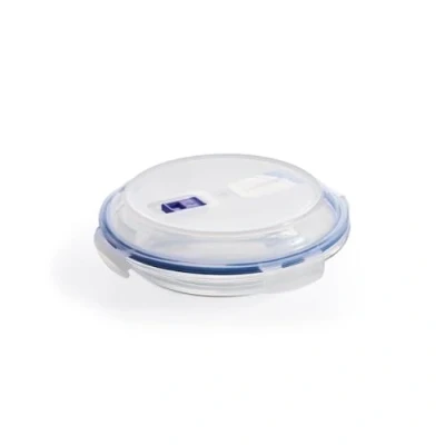 Afbeelding van Luminarc Pure Box Active glazen schaal met deksel, 23 cm, 70 cl, tweekleurig