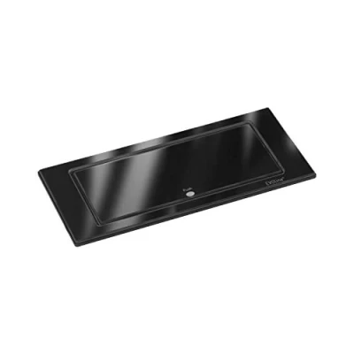 Afbeelding van EVOline Backflip stopcontact intrekbaar 2 voudig met USB C oplader, kunststof/glas zwart glanzend