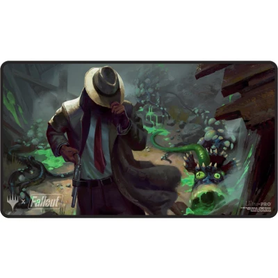 Afbeelding van Ultra Pro Magic: the Gathering Fallout Black Stitched Commander Playmat: Mysterious Stranger