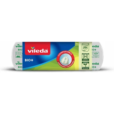 Afbeelding van Vuilniszakken Vileda Ecobag 163223 Biologisch Afbreekbaar 20 L (15 Stuks)