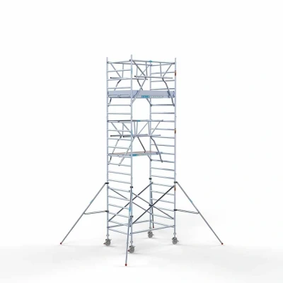 Afbeelding van Professionele alu rolsteiger 135x190x7.20m werkhoogte incl. dubbele voorloopleuning